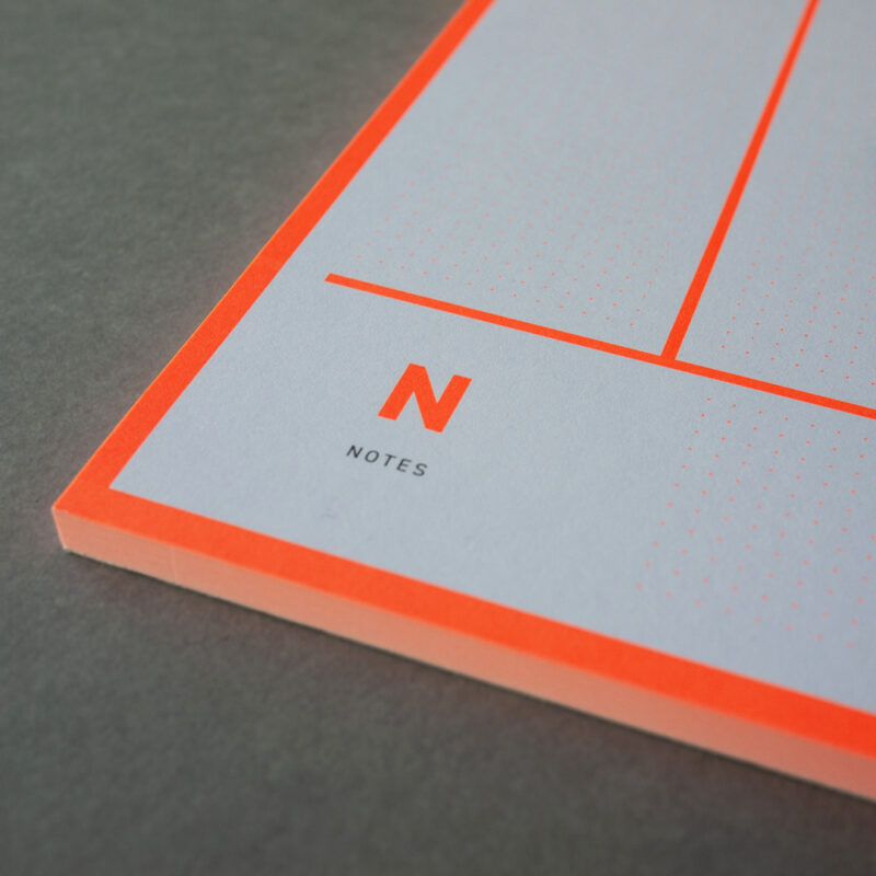 Wochenplaner Neonorange Notizteil