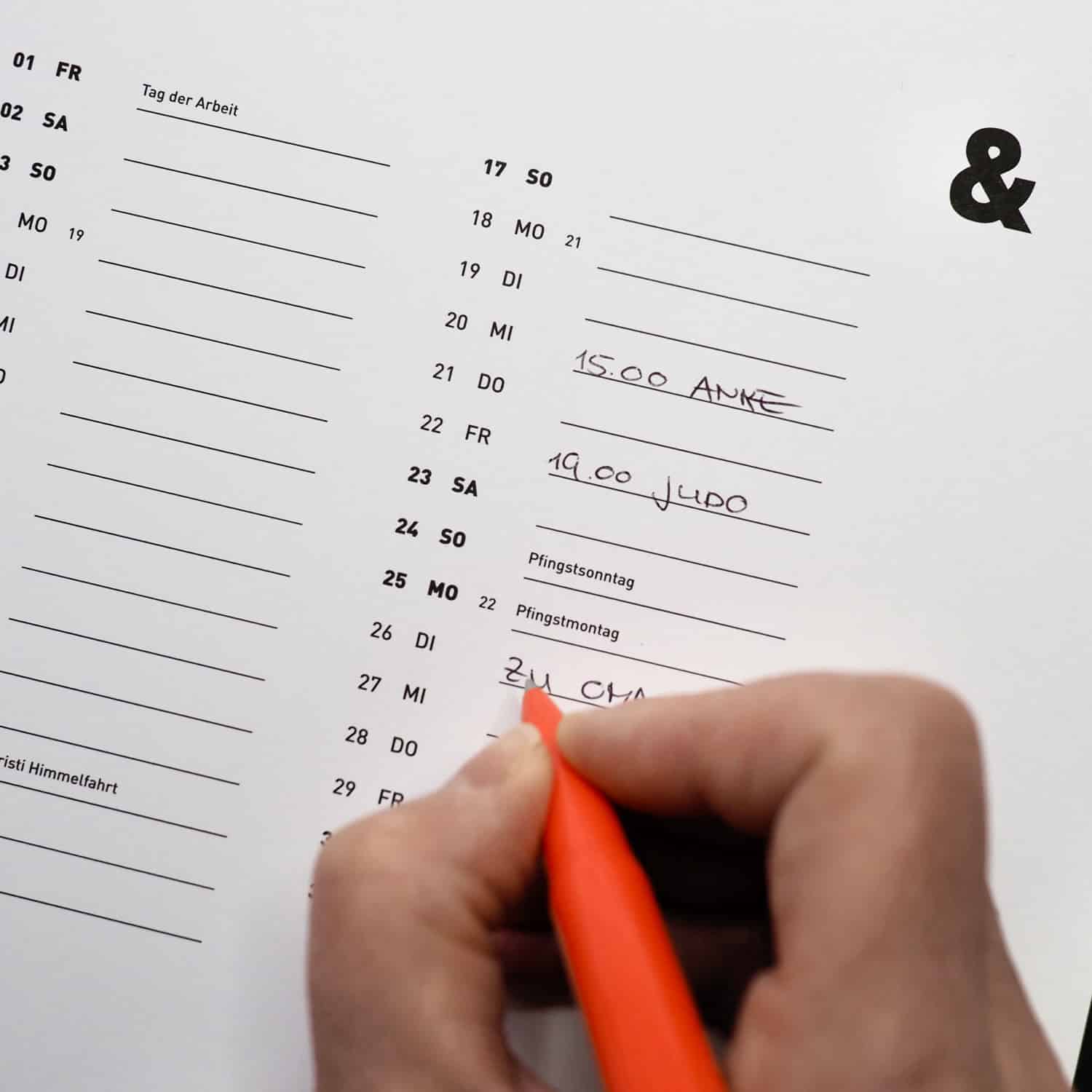 Alternative view of Typografischer Wandkalender 2026 *SCHWARZ/WEISS*