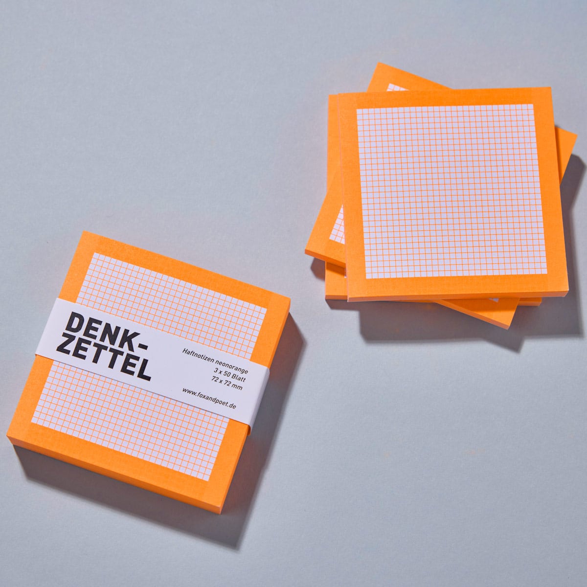 Haftnotiz *DENKZETTEL* neonorange Dreierset