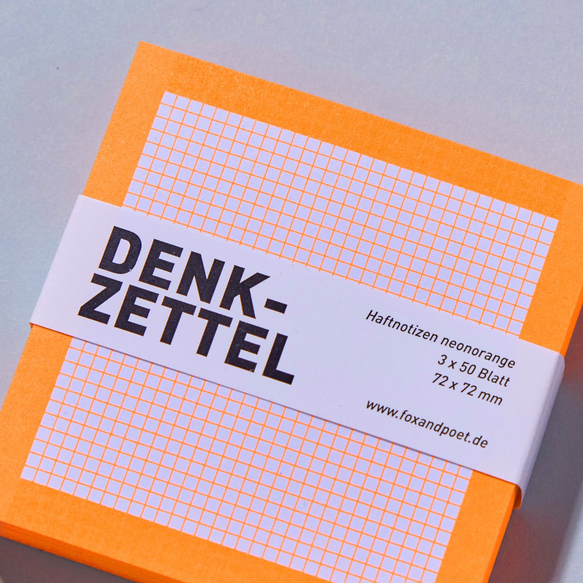 Haftnotizen Klebezettel neon orange (Denkzettel von FOX&POET)