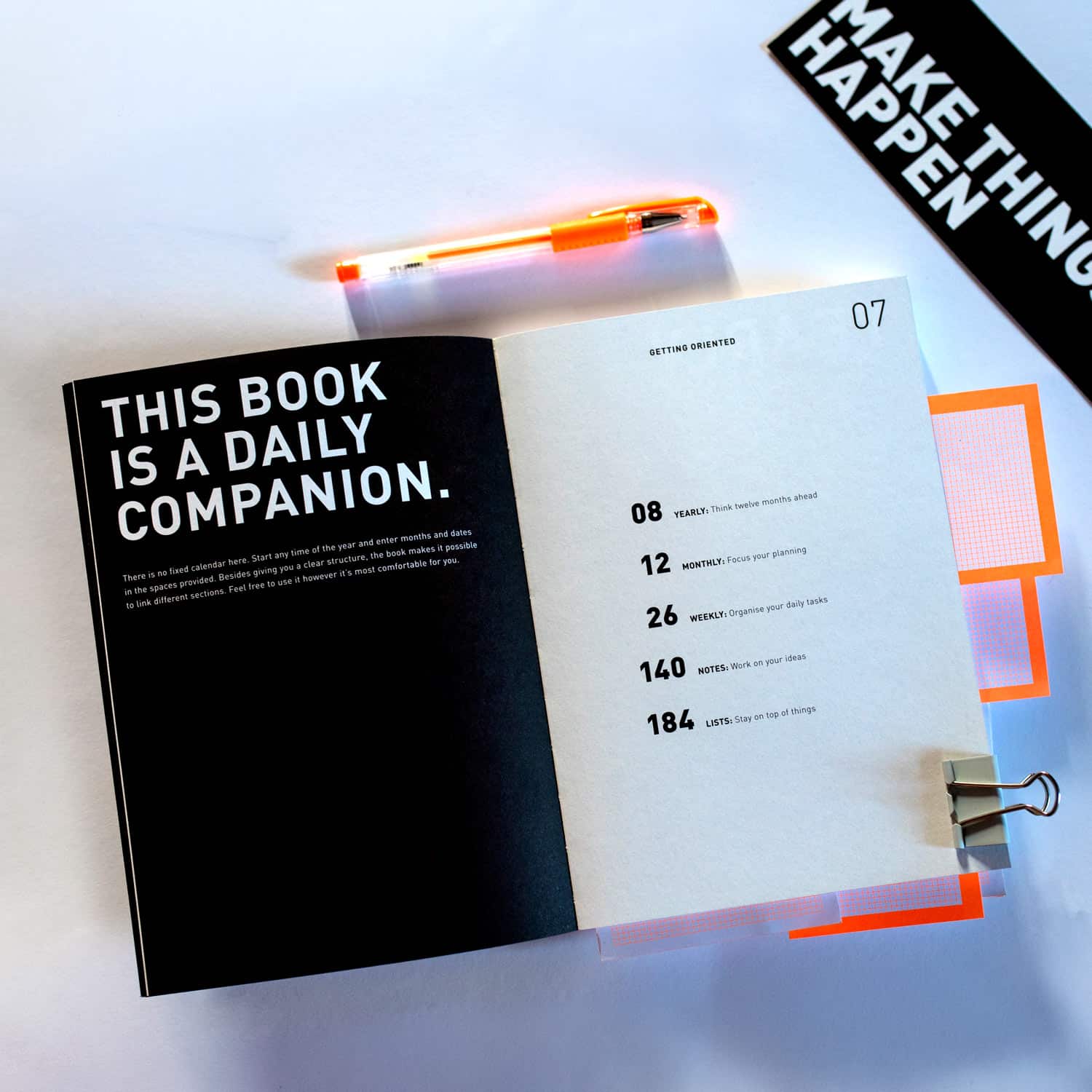 Alternative view of Planer *MAKE THINGS HAPPEN* Schwarz