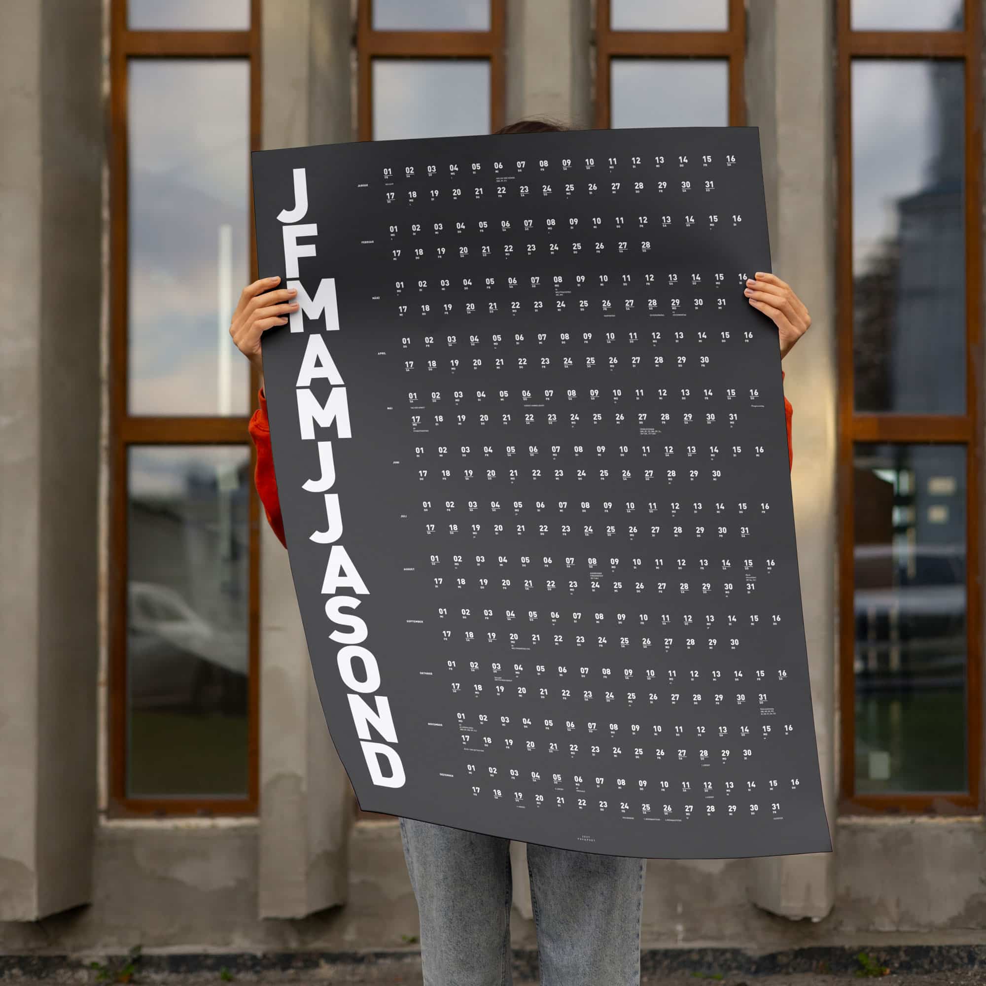 Designkalender 2027, foxandpoet, Jahresübersicht